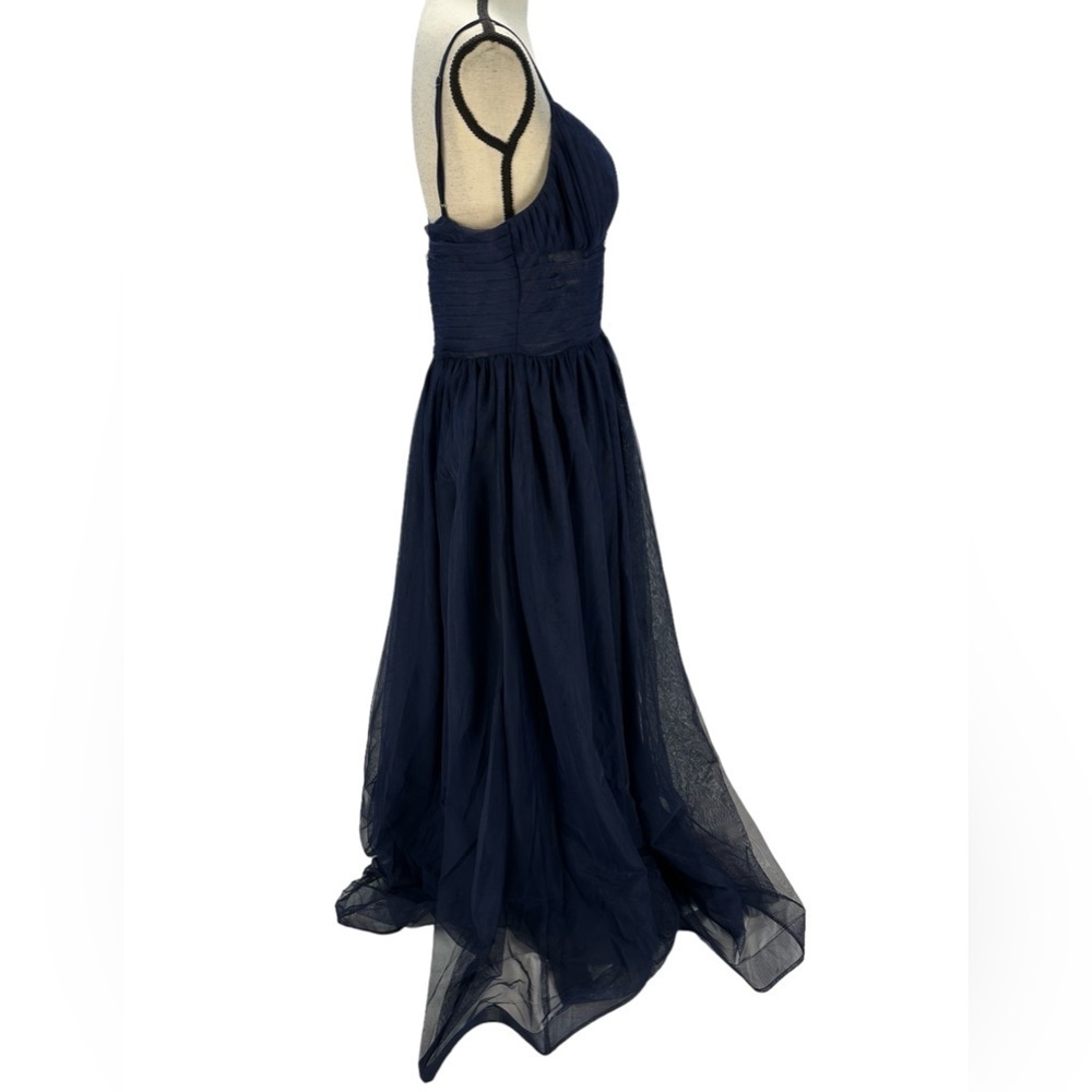 Speechless Sleeveless Mesh Padded Bust Evening Gown - Navy Blue - size 9 - Picture 3 of 12
